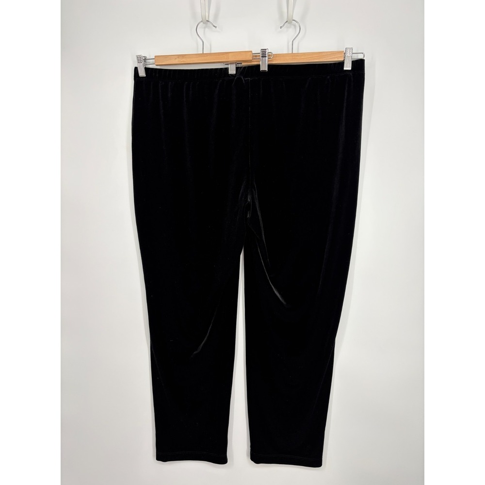 Chico's Travelers Pants 4 Plus Size 20/22 Black Velvet Pull On